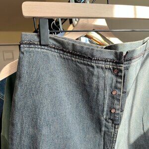 Sundance Denim Skirt, Maxi, Blue striped, Size 8